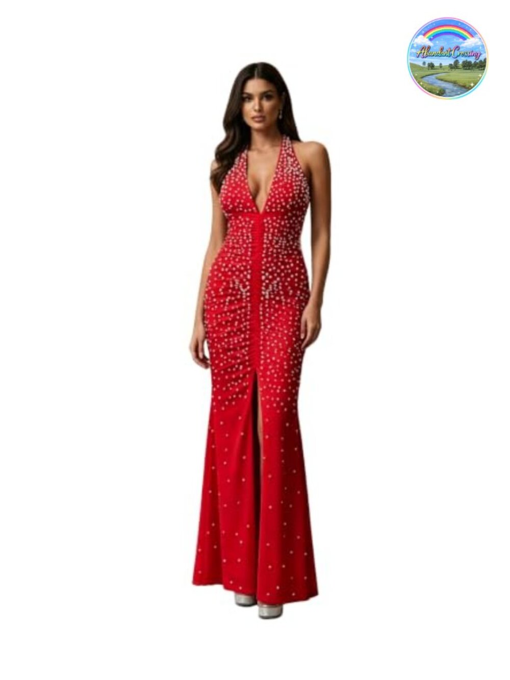 Women's Sexy Rhinestone Bodycon Dress Hot Drilling Sleeveless Party Clubwear